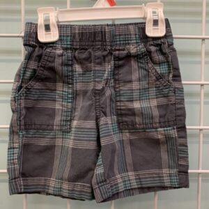 Size 2T - Grey Plaid Short