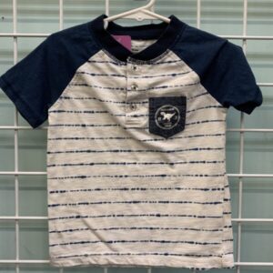 Size 3T - Blue/White Stripe Shirt