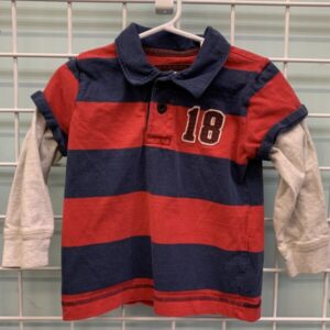 Size 3T - Red/Blue Stripe Shirt