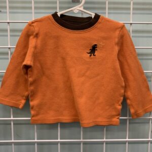 Size 3T - Orange Dinosaur Shirt