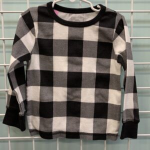 Size 3T - Black/White Checked Shirt