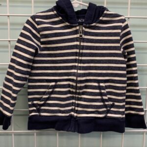 Size 3T - Blue/White Striped Sweatshirt