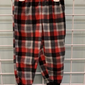 Size 3T - Red Plaid Fleece PJ Pant