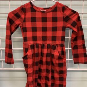 Size 6/6x - Red/Black Plaid Dress