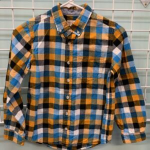 Size 8/10 - Yellow/Blue Checked Shirt