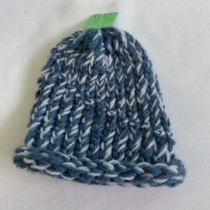 Winter Hat - Infant, Blue/White Crocheted