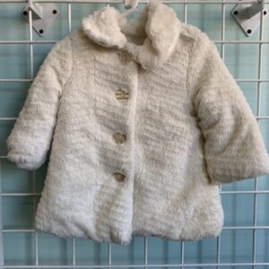 Size 12 Month - White Fuzzy Calvin Klein Jacket