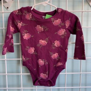 Size 12/18 Month - Purple Floral Onesie