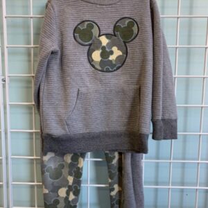 Size 4T - Grey/Green Mickey Mouse Set
