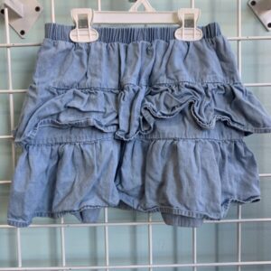 Size 7 - Blue Ruffle Jean Skirt