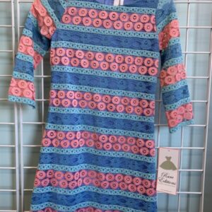 Size 14 - Blue/Orange Lace Dress (New)