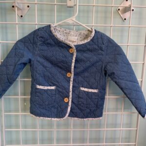 Size 4/5 - Blue/White Polka Dot Jacket