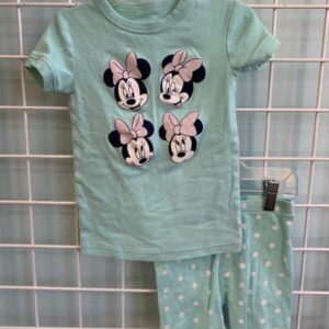 Size 5 - Blue Minnie Mouse Organic PJ Set