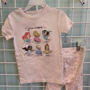 Size 6 - Pink Princesses Organic PJ Set
