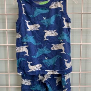 Size 3T - Blue Whale PJ Set