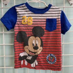 Size 3T - Blue/Red Mickey Mouse Shirt