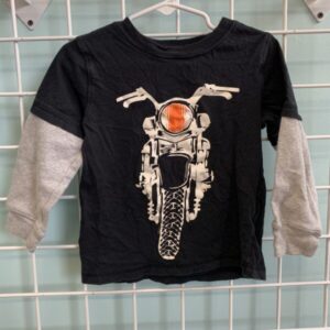 Size 3T - Black Motorcycle Shirt