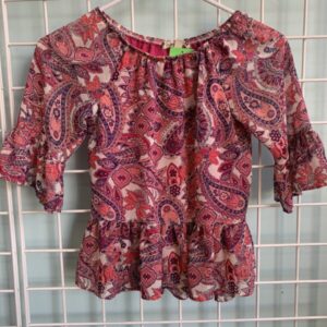Size 6/7 - Pink Paisley Shirt