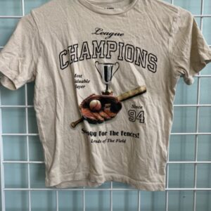 Size 8 - Cream Baseball Shirt