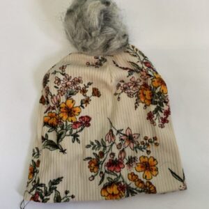 Winter Hat - Toddler OS, Cream Floral A&H (No Tag)