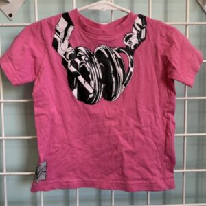 Size 2T - Pink Headphones Shirt