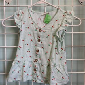 Size 4/5 - Green Cherry Shirt
