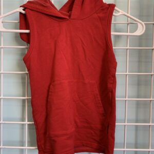 Size 5T - Red Hooded Bamboo Tank Top