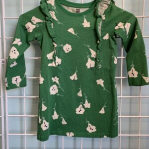 Size 5 - Green/White Floral Tea Dress