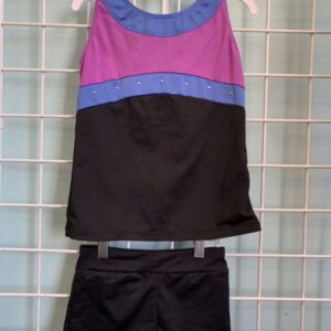 Size 6/6x - Black/Blue/Purple Danskin Set