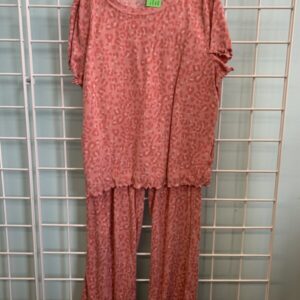 Size 10/12 - Pink Cheetah Print PJ Set