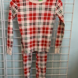 Size 10 - Cream/Red/Green Plaid PJ Set