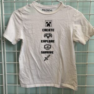 Size 10/12 - White Minecraft Shirt