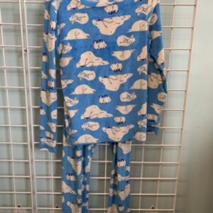 Size 14 - Blue Polar Bear Fuzzy PJ Set