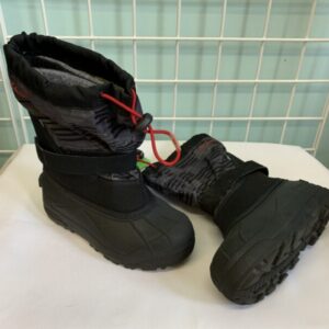 Boots - Size 02 Youth, Black/Red Columbia