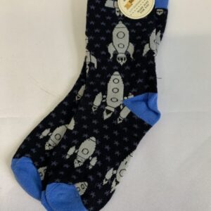 Gear: Youth - Blue/Black/Grey Spaceships Sock (New)