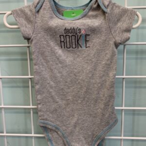 Size 06 Month - Grey Daddy's Rookie Onesie