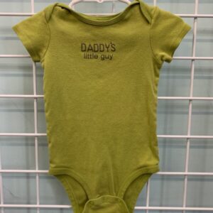 Size 09 Month - Green Daddy's Little Guy Onesie