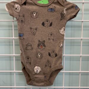 Size 09 Month - Brown Dog Onesie