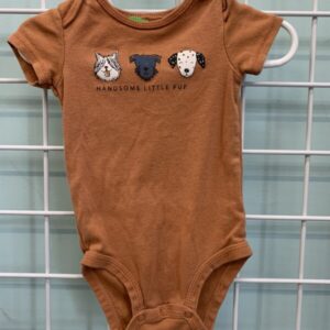 Size 09 Month - Brown Handsome Little Pup Onesie