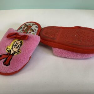 Slipper - Size 07/08 Toddler, Pink/Red Grinch