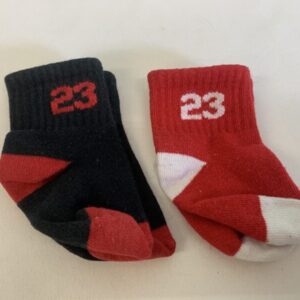 Socks - Infant - 12/18 Month, Red/Black Michael Jordan 2 Pack