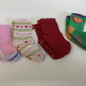 Socks - Infant - 12/24 Month, Red/Green/Pink 4 Pack
