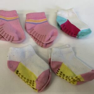 Socks - Infant - 12/24 Month, Yellow/Blue/White/Pink 5 Pack