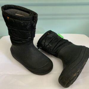 Boots - Size 02 Youth, Black/Blue Bogs