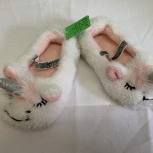 Slipper - Size 02/03 Toddler, White Unicorn