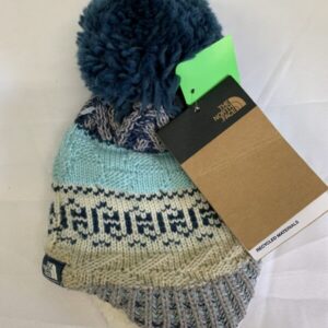 Winter Hat - Infant, 00/06 Month, Blue/Cream North Face (New)