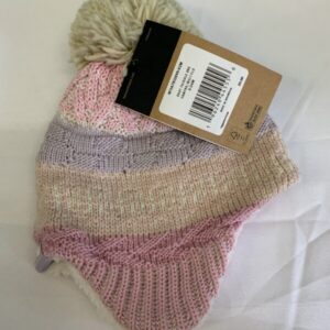 Winter Hat - Infant, 06/24 Month, Pink/Cream North Face (New)