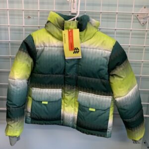 Size 6/7 - Green/Yellow Puffy Jacket (New)
