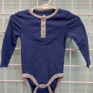 Size 06/09 Month - Blue/Grey Onesie