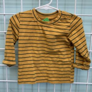 Size 06/09 Month - Yellow/Green Striped Shirt